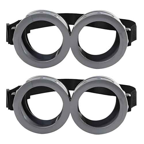 2 Pack Round Cartoon Goggles Costume Accessories Vintage Steampunk Goggles Cosplay Party Supplies