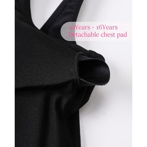 Girls Swimsuits for Girl One Piece Swimsuit Solid Color Girls' Swimwear Cute Kids Bathing Suit Quick Dry 6-16Y Yizuoding005