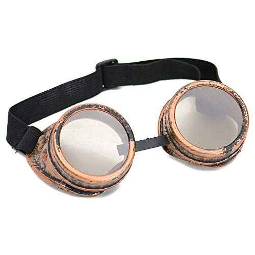 Skeleteen Steampunk Goggles Costume Accessories - Cyber Victorian Welding Glasses - 1 Piece