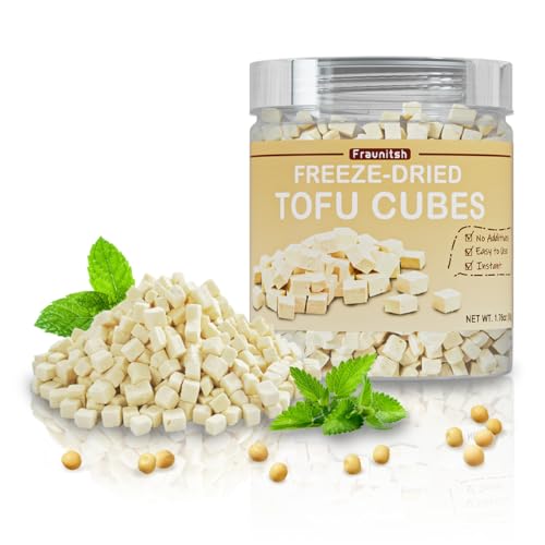 Freeze Dried Tofu Cubes 1.76oz for Soup Stir-Fry Salad Rehydration Pack of 1