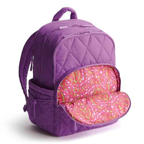 Vera Bradley Women's Large Bancroft Backpack-Featherweight, Iris Orchid, One Size