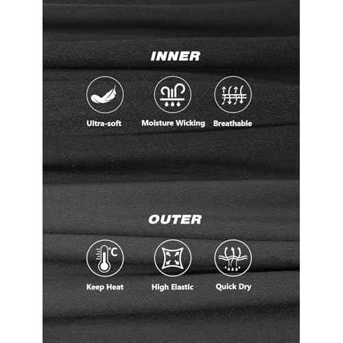 Upgraded Thermal Underwear for Men Long Johns Set for Cold Weather Base Layer Top & Bottom with Fleece Lined
