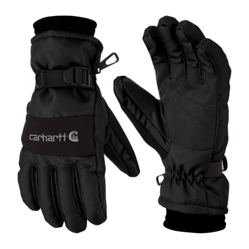 Carhartt Men's Waterproof Insulated Knit Cuff Glove - Large Black