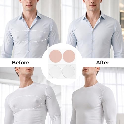 Men's Nipple Covers 400 Pcs Anti-Chafing Tape for Running Workout White