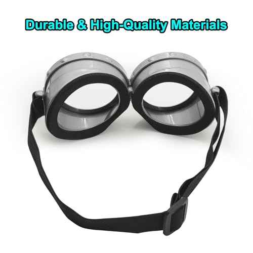 2PCS Round Goggles Glasses for Halloween Cosplay Costume Accessories - Adjustable Steampunk Goggles for Adults Men, Women - Perfect for Halloween, Costume Parties, and Themed Events