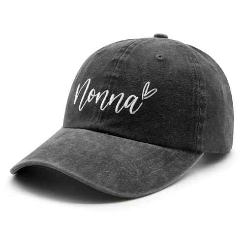 Waldeal Women's Blessed Grandma Hats Washed Denim Adjustable Baseball Cap for Mom