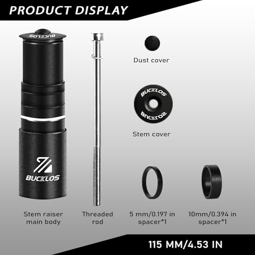 115mm Bike Stem Riser Extender for MTB 1-1/8 inch Handlebar Fork