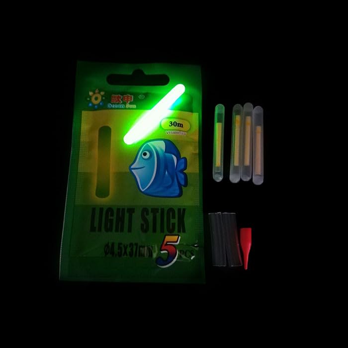 10PCS Luminous Fishing Float Glow Stick Fishing Rod Light Practical Night Fishes Artifact Glow Rods Fish Tackle,4.5x37mm