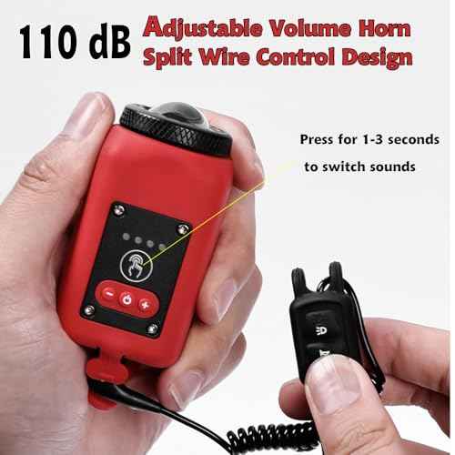 Electric Bike Horn Bike Light 2 in 1; 110 dB Bicycle Horn 5 Sound Modes with Rechargeable Battery Waterproof Bicycle Light with Horn for Kids Boys Adults Mountain Bike