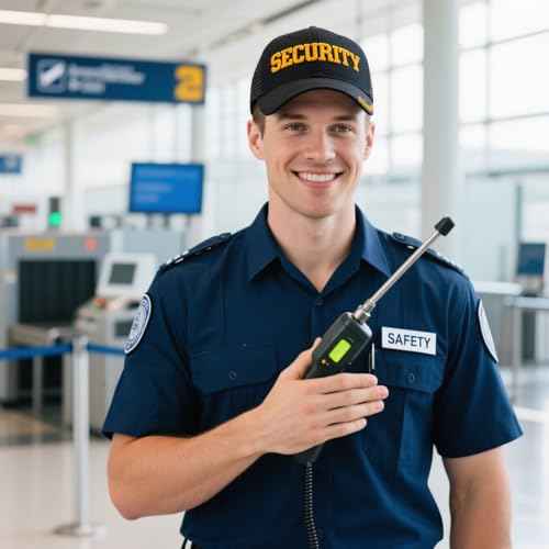 Waldeal Security Trucker Hat for Men Women, Embroidered Adjustable Snapback Mesh Baseball Cap for Security Guard