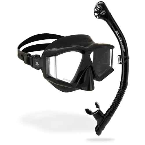 Cressi Panoramic Diving Mask and Snorkel Kit - Wide View - Top Dry System Snorkel - Horizon & Scilla - Designed in Italy