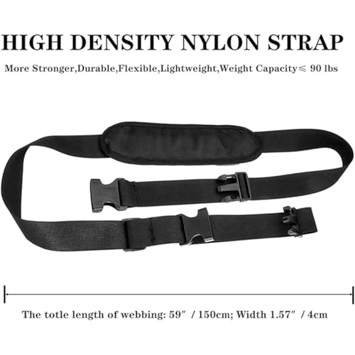2 Pack Adjustable Kick Scooter Straps with Anti-Slip Shoulder Carrying Strap for Kids Bikes & Beach Chairs