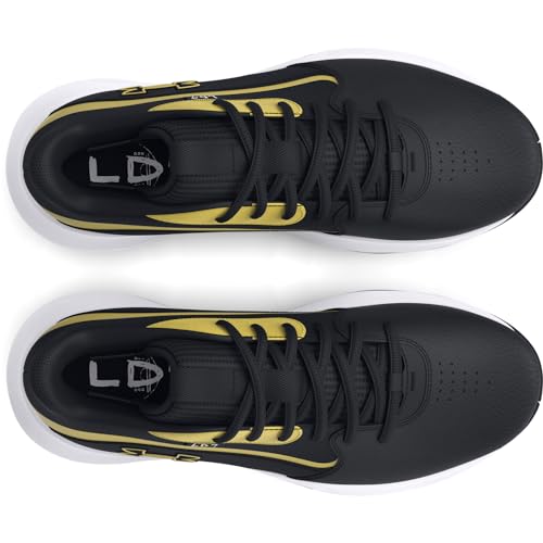 Unisex Basketball Shoes - Lockdown 7 Model, Black/Metallic Gold, Size 10 Women / 8.5 Men