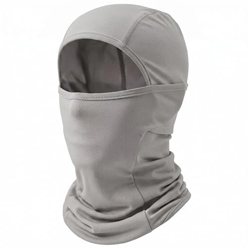 Grey Summer Balaclava Sun UV Protection Face Mask - Breathable & Cooling