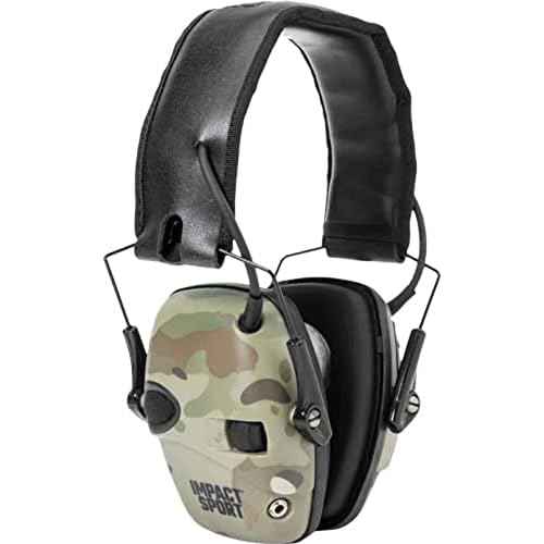 Howard Leight R-02526 by Honeywell Impact Sport Sound Amplification Electronic Shooting Earmuff, MultiCam