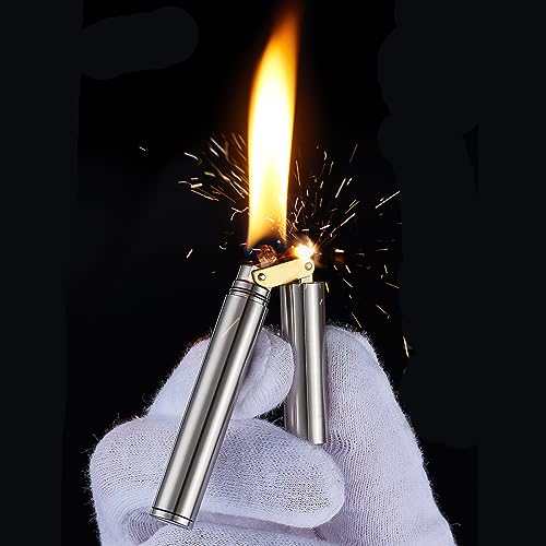 Silver Vintage Trench Lighter, Sailors Copper Kerosene Lighter, Creative Nunchaku Design