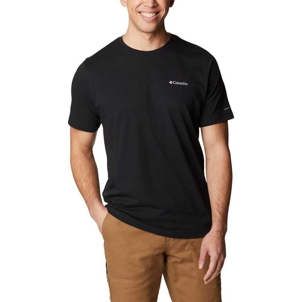 Columbia Men's Thistletown Hills Graphic Short Sleeve, Olive Green Heather/Wanderland Graphic, 4X Big