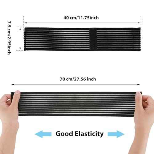 2 PCS Elastic Wrist Support Band Wrap Breathable Wrist Brace Adjustable Wrist Straps Support Relieves Wrist Pain Arthritis Tendonitis Sports Use for Men and Women Right & Left (Black)