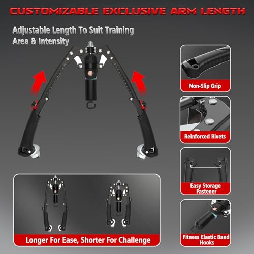 Adjustable Hydraulic Arm Trainer for Strength & Fitness - 22-440lbs Resistance