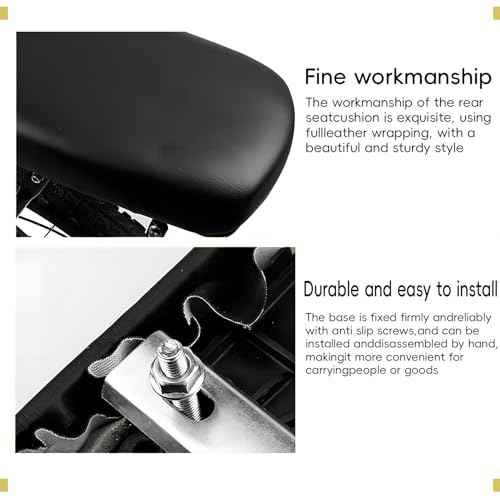 Thickened Bike Seat Pad ? Manned Rear Bike Seat Cushion, Kids Bike Seat Cushion for Comfortable Rides, Screw-Mounted Bicycle Saddle, Ebike Seats for Long Journeys