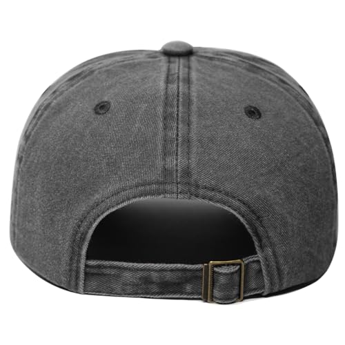75th Birthday Gift Baseball Cap - Washed Cotton Embroidered Adjustable Grey A