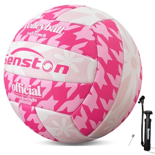 Official Size 5 Waterproof Volleyball - Hot Pink, Indoor & Outdoor Use