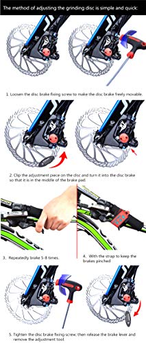 Bike Disc Brake Pads Set for Shimano & SRAM - Semi-Metallic, 4 Pairs + Tool