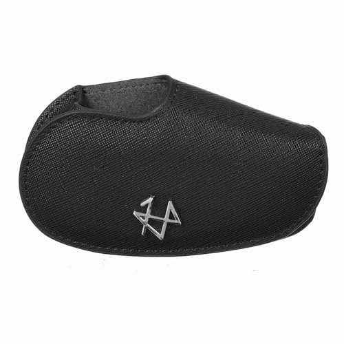 Magnetic Golf Iron Cover 1pc Saffiano Leather Black for Right Hand