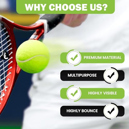 12 Pack Pressureless Tennis Balls for Dog & Training - Durable & Versatile
