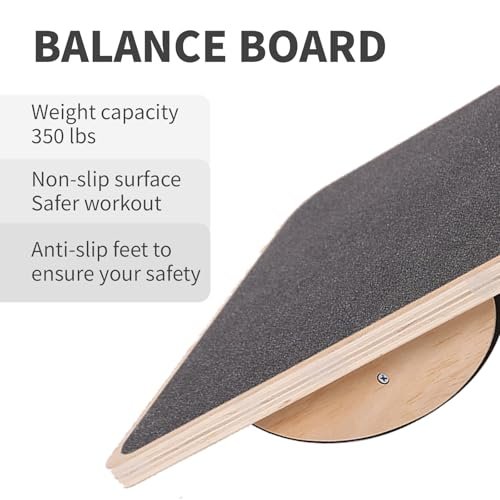 Adults Balance Board Non-Slip Wobble Board suitable for Training Core Strength and Stability 350lb Multifunctional Fitness Equipment