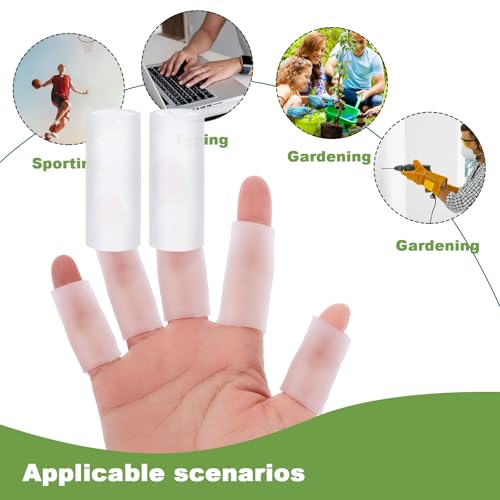 90Pcs Silicone Finger Sleeve Protectors - Clear Gel Finger Covers for Craft & Typing - Variation 90