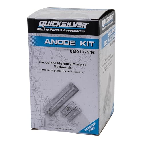 Marine Aluminum Anode Kit for Mercury Outboards 40-115hp Replacement