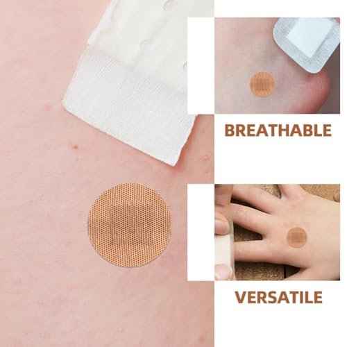 100PCS Small Round Bandages for Face, 4 Sizes Spot Bandages, Circle Bandaids for Wound Care and Hide Skin Spots Ideal for Small Incisions