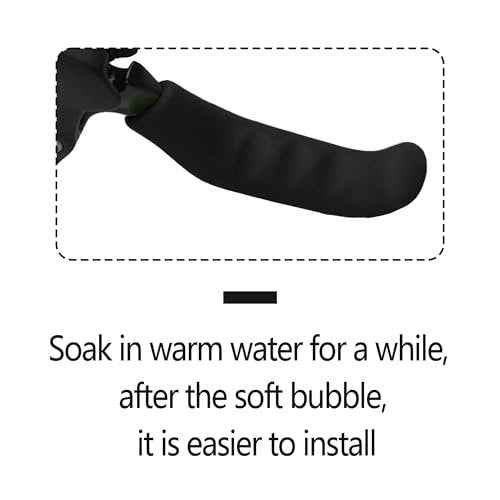 2 Pairs Bicycle Brake Lever Grip Protector Cover, Non-Slip Brake Lever Grip, Silicone Sleeve Universal Brake Protection Handle Cover for Bicycle, Cycling, Road/Mountain Bikes, Black