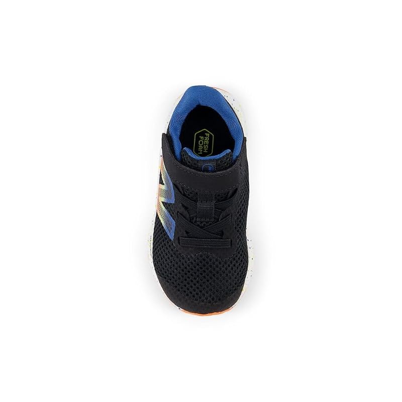 New Balance Kids' Fresh Foam Arishi V4 Bungee Lace Shoes Black/Blaze Orange/Blue