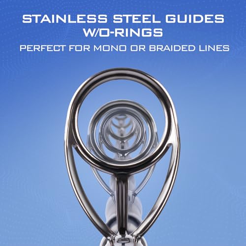 KastKing Centron Fishing Rod and Reel Combo, Spinning & Baitcasting Combos, IM6 Graphite 2Pc Blanks, Stainless Steel Guides with Ceramic Rings, Contoured EVA Handles & Fighting Butt
