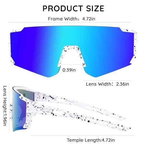 Polarized Kids Sunglasses, Youth Baseball Sunglasses for Boys Girls, Cycling Sun Glasses UV400 for Kids Ages 8-14