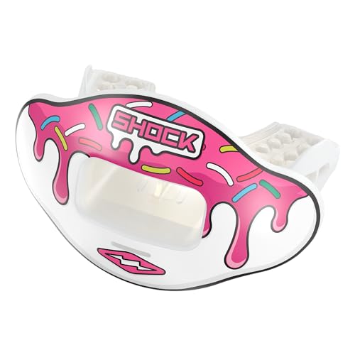 Shock Doctor Max Airflow Lip Guard - White Pink Sprinkle Drip, Adult OSFA