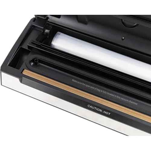 Nesco FreshLock Pro VS-15 Stainless Steel Vacuum Sealer, moist and dry seal, roll storage, 120 watts, with bags and rolls, simple and easy to use
