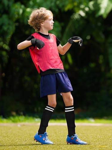 Kids Soccer Shin Guards and Socks Set - Black, Large - Toddler & Youth