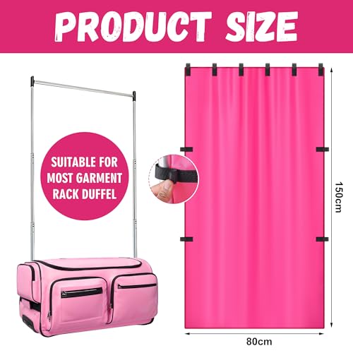 Red Privacy Curtain for Dance Bag 59 x 31.5 Inches Portable Changing Room
