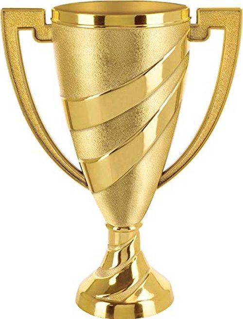 Large Cup Trophies, 9" Gold Cup Real Trophy Award with Custom Engraving, 1 Pack Prime