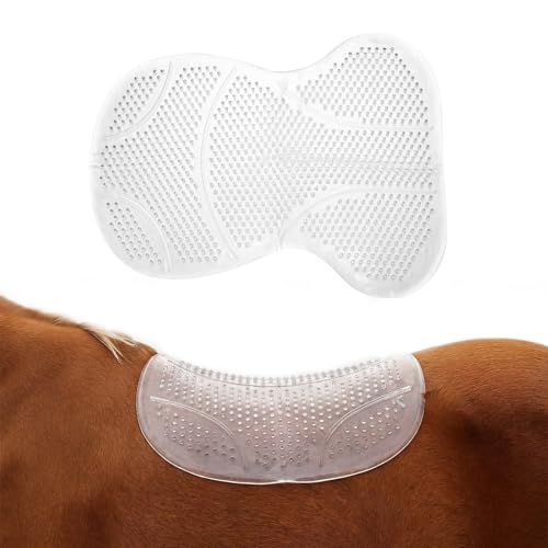Anti-Slip TPE Horse Saddle Pad for English Saddles - White