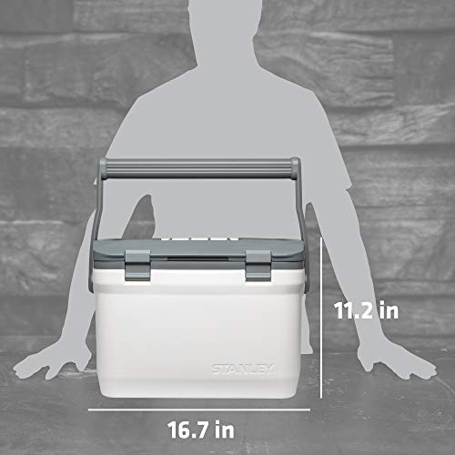 Stanley Adventure Outdoor Cooler 16 qt | Heavy Duty Outdoor Camping Cooler with Easy Carry Top Handle | 36 Hour Cooling Ice Chest for 21 Cans| BPA-Free | Polar