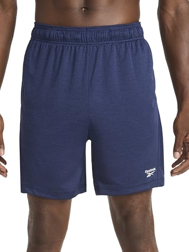 Reebok Men's Viper 2.0 7-Inch Shorts - Large, Lightweight Mesh, Navy Heather