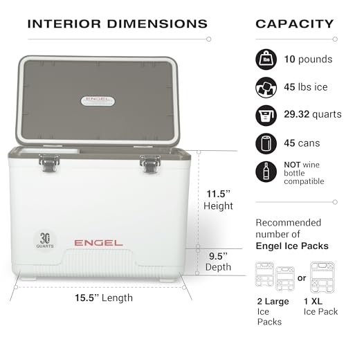 Engel UC30 30qt Leak-Proof, Air Tight, Drybox Cooler and Hard Shell Lunchbox