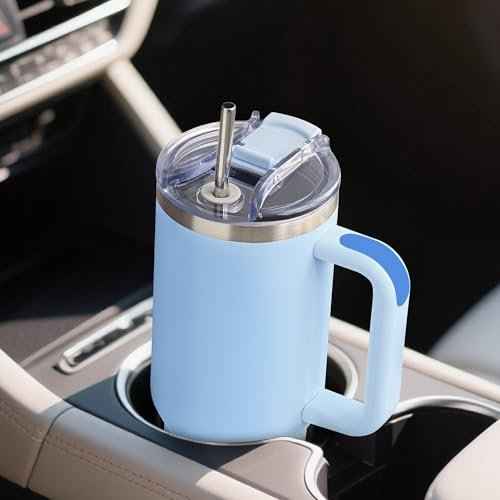 40 OZ Replacement Lid for STANLEY Quencher H2.0 Tumbler ONLY,Spill Proof Tumbler Covers Lid with Lock for Stanley Cup Accessories