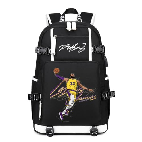Basketball Player 23 Multifunction Backpack Travel School Bookbag - Variation A