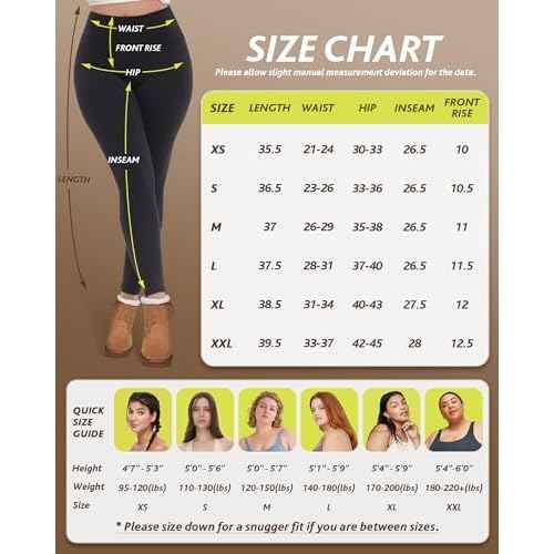 CAMPSNAIL Fleece Lined Leggings Women - Thick Soft High Waisted Black Tummy Control Thermal Warm Velvet Pants for Cold Winter