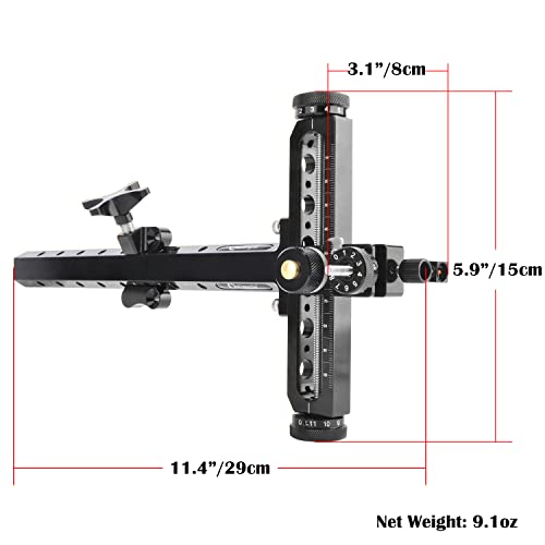 Archery Recurve Bow Sight with Fiber Optical Pin & Quick Adjustment for Target Shooting